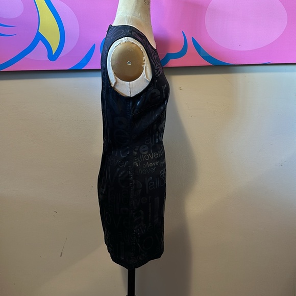 Moschino Jeans Black Love All Overr Dress The Nanny - Picture 5 of 11